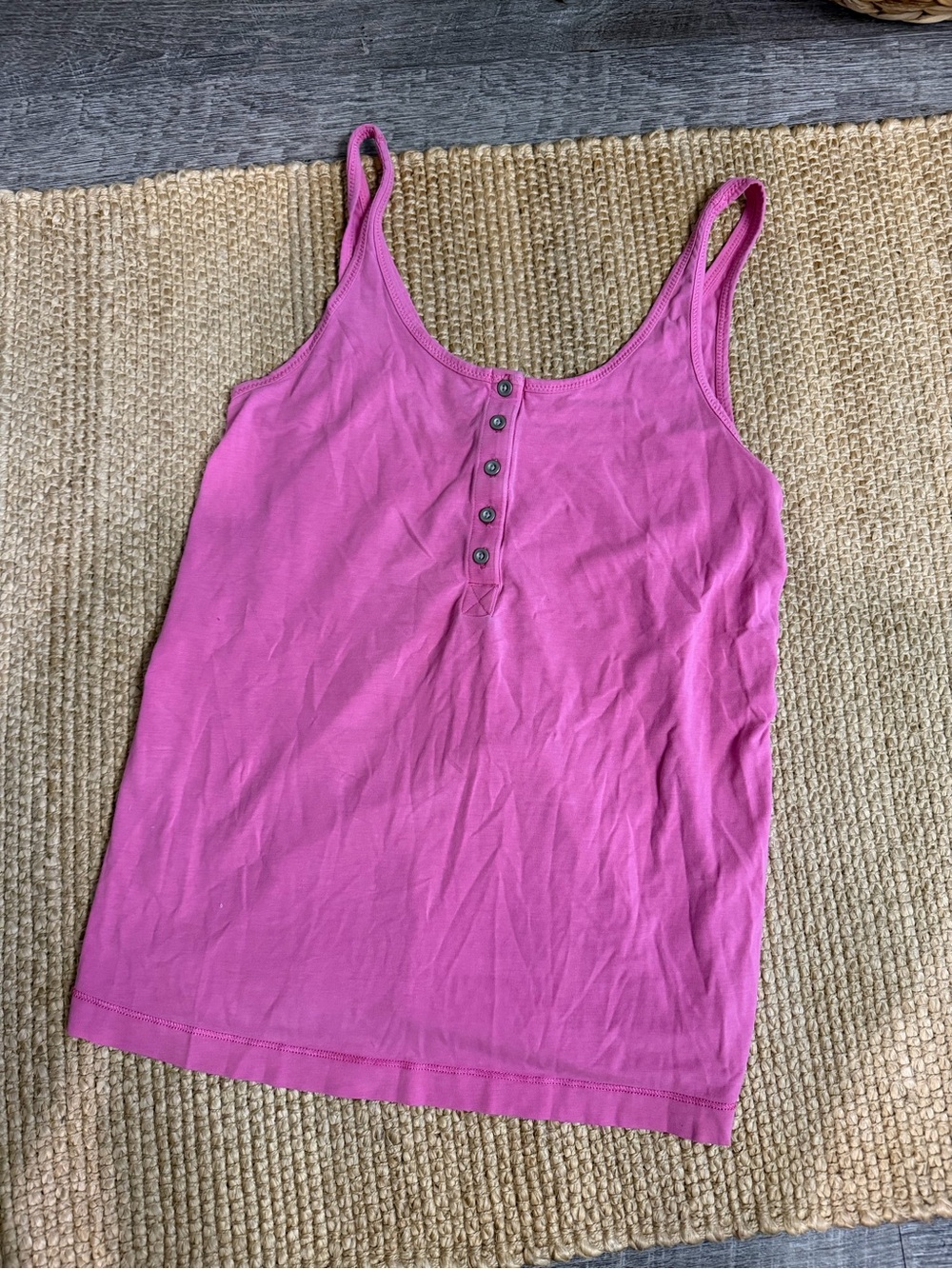 Lululemon Women's Pink Button-Front Tank Top